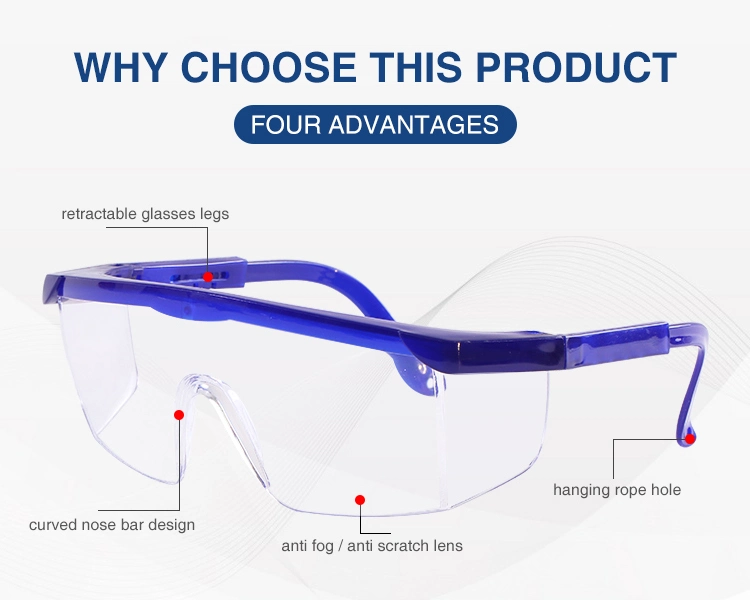 Manufacture Protective Dust-Proof Double-Sided Anti-Fog Goggles