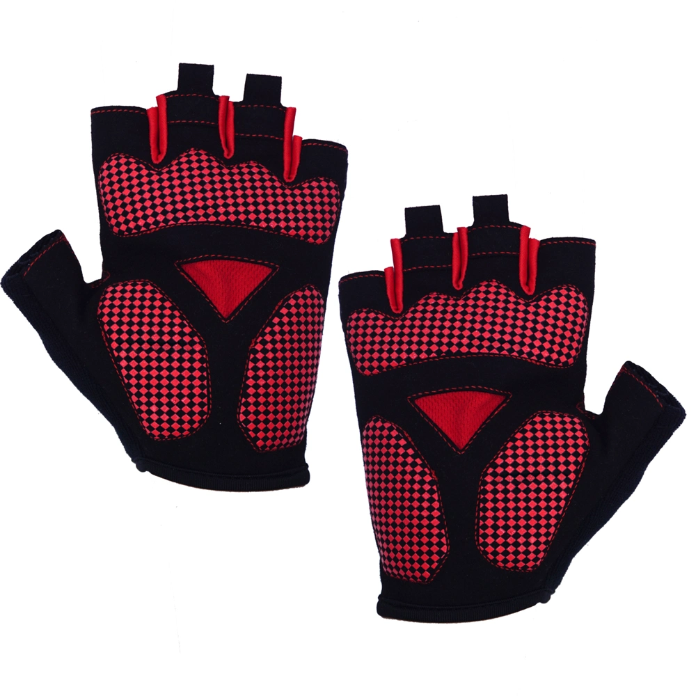 Fitness Sports Gloves Cycling Bicycle Riding Gloves Anti-Slip Half Finger Gym Exercise Gloves SBR Padding