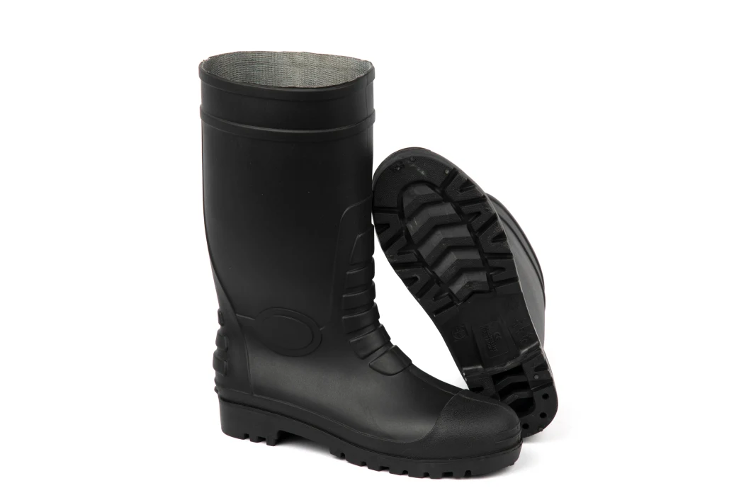 Black Industry Steel Toe Safety Wellington Rain Boots