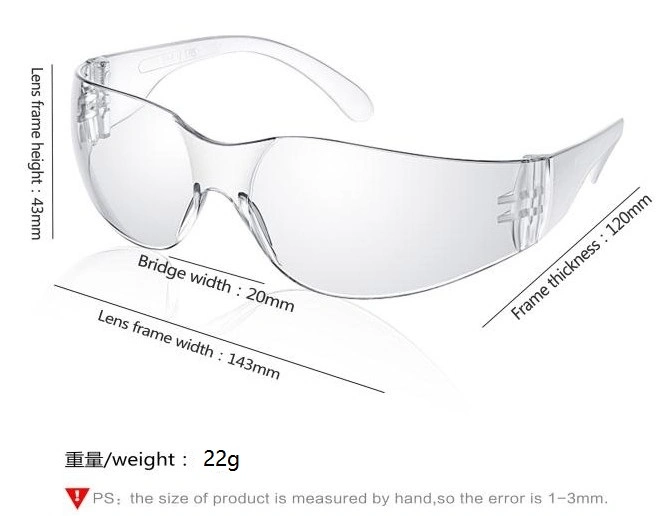 CE En166 & ANSI Z87.1+ PC Material Personal Anti-Scratch Clear Industrial Eyewear Eye Protection Protective Sport Safety Goggles Glasses