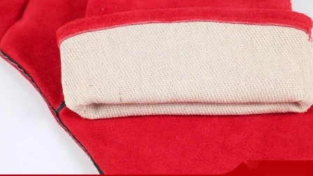 Перчатки защитные красные из коровьего спилка для сварочной промышленности (6504.РД)