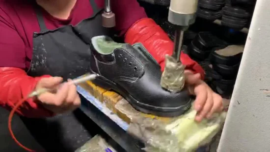 Дешевая мужская рабочая обувь/защитная обувь с низким вырезом из натуральной кожи.